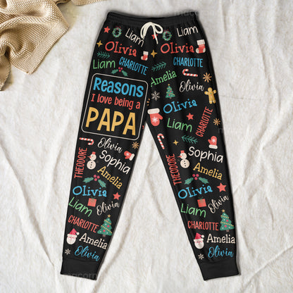 Reasons I Love Being A Papa - Personalized Sweatpants, Lounge Pants With Pockets