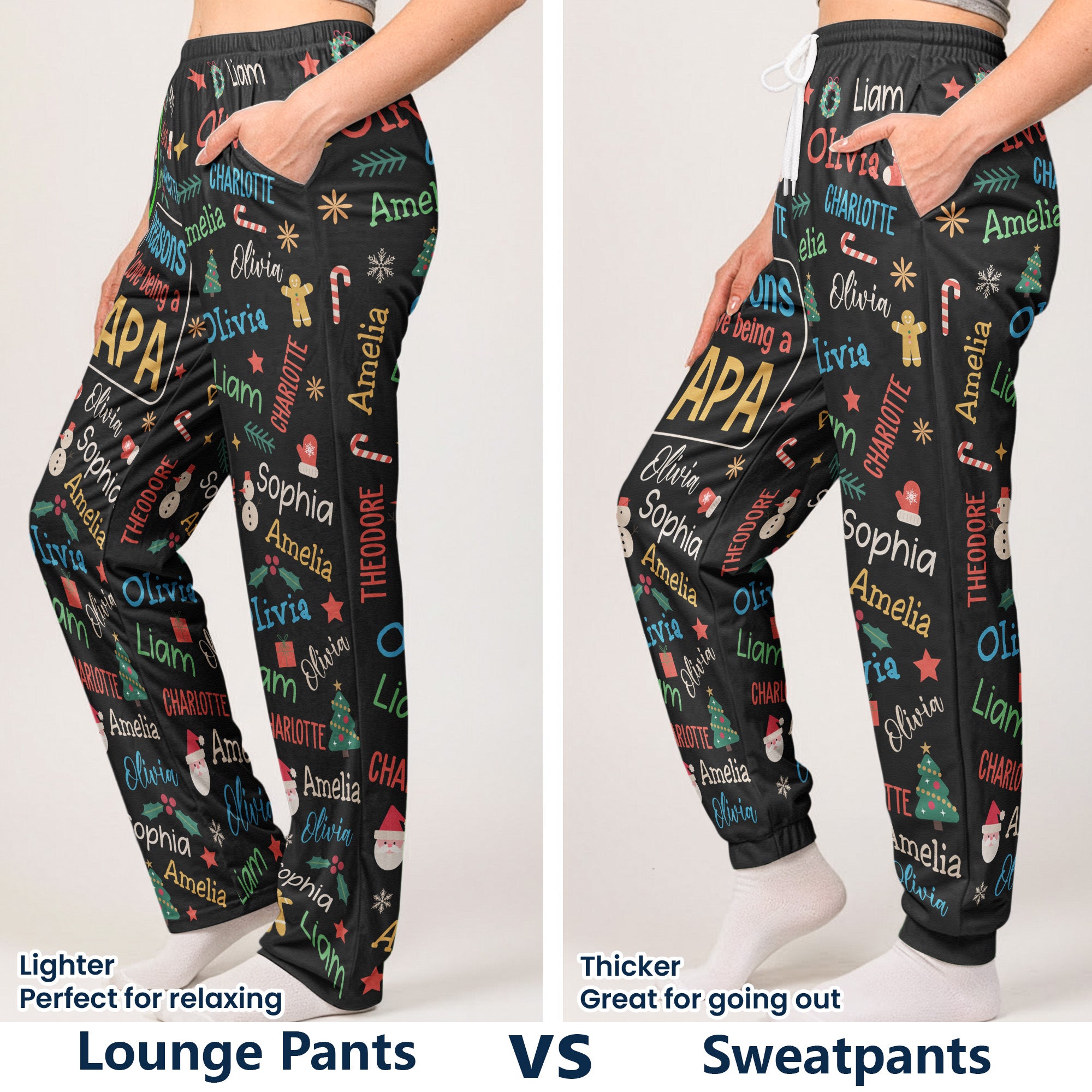 Reasons I Love Being A Papa - Personalized Sweatpants, Lounge Pants With Pockets