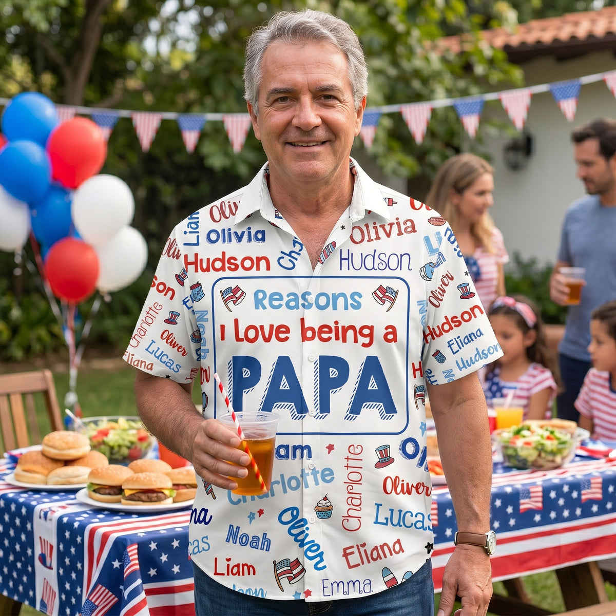 Reasons-I-Love-Being-A-Papa-Usa-250-Patriotic-Kid-Names-Personalized-Hawaiian-Shirt-3