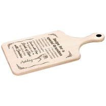 Recipe For A Special Grandma - Personalized Paddle Cutting Board