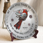 Red Cardinal My Mind My Heart My Soul - Personalized Ceramic Plate