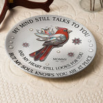 Red Cardinal My Mind My Heart My Soul - Personalized Ceramic Plate