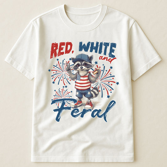Red White And Feral/Bruh/Boujee/Goose 4th Of July - Personalized Shirt