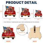 Red White And Woof - Personalized Wooden Car Visor Clip
