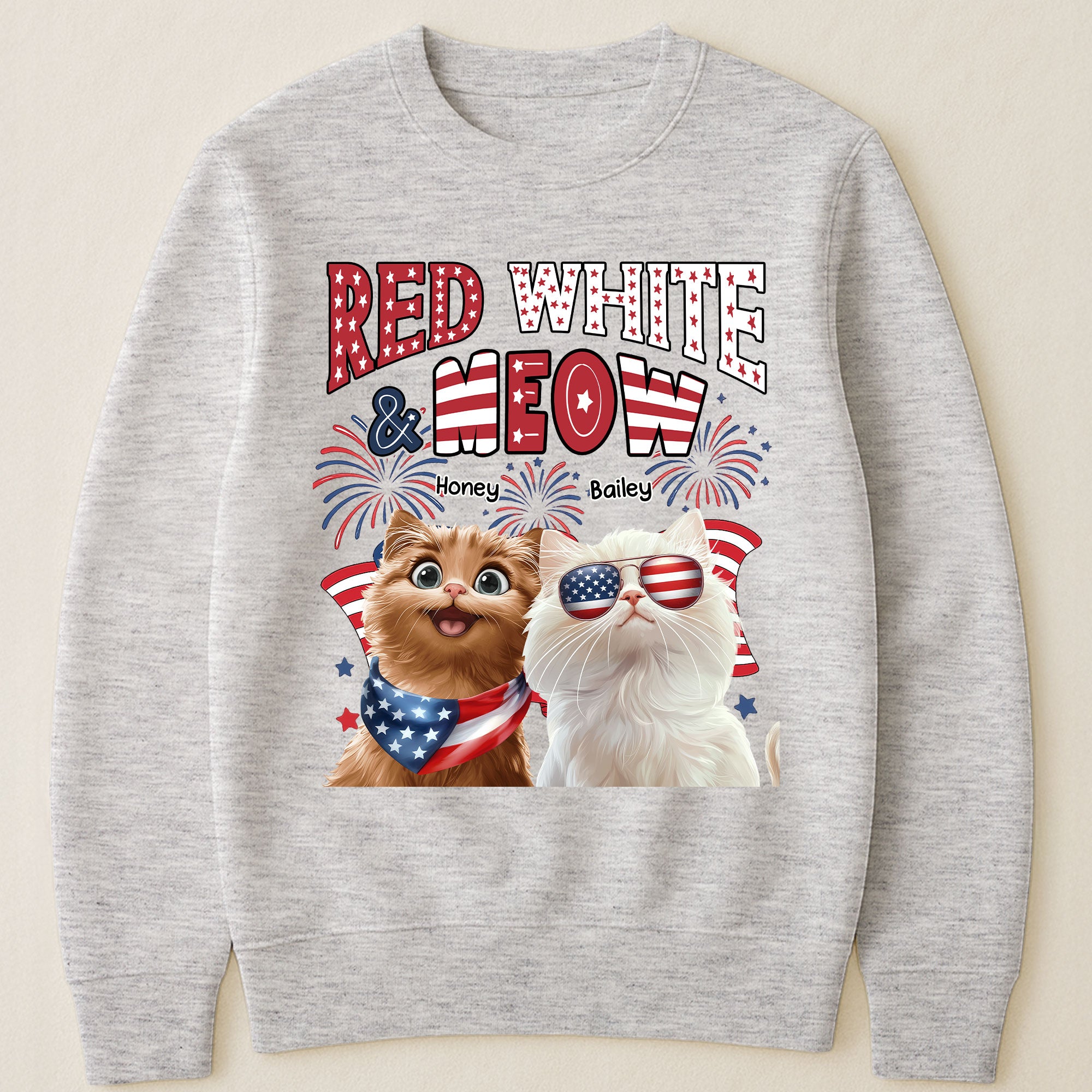 Red White Meow - Personalized Shirt