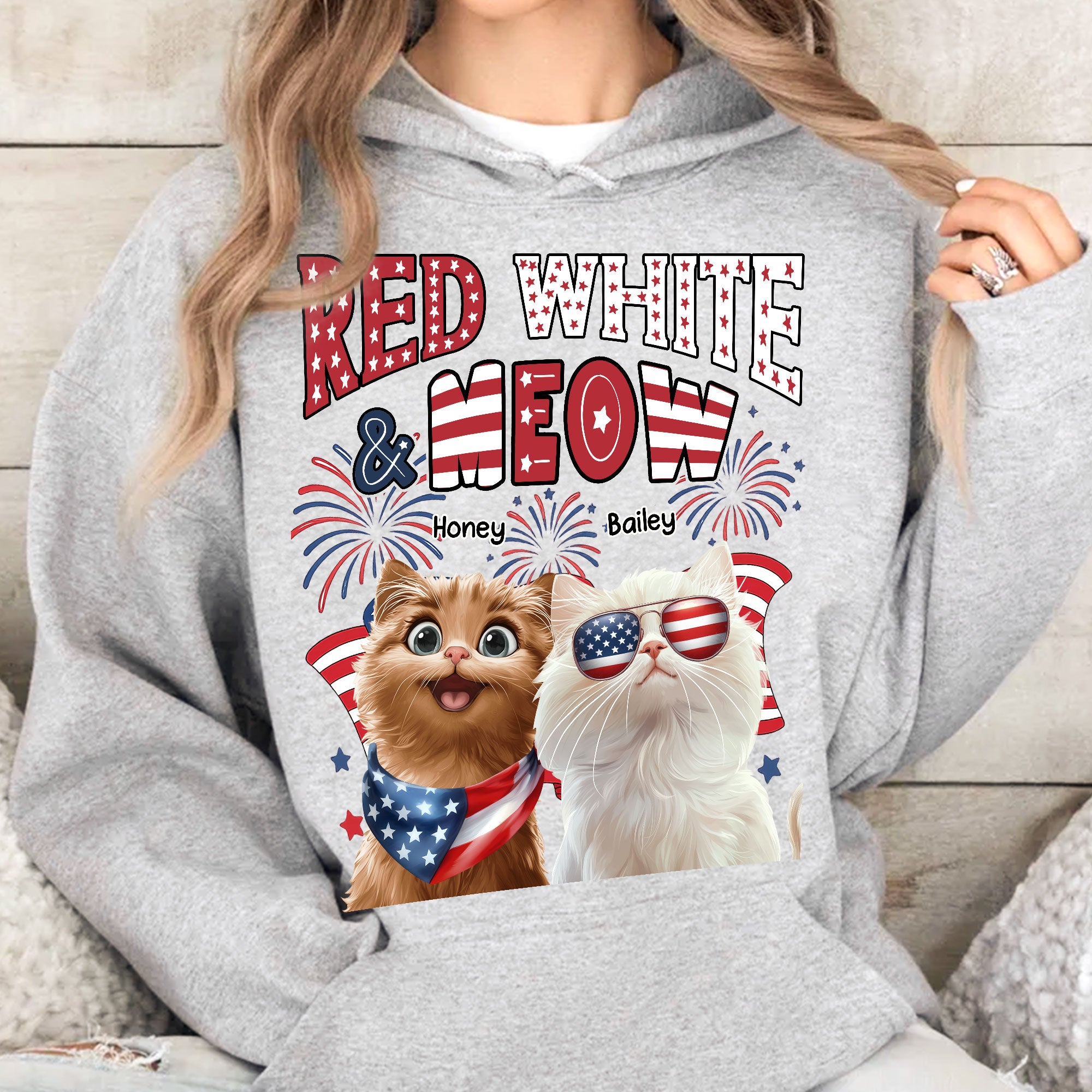 Red White Meow - Personalized Shirt