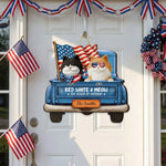 Red White Woof 250 Years Of Freedom - Personalized Wood Sign