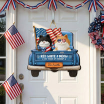 Red White Woof 250 Years Of Freedom - Personalized Wood Sign