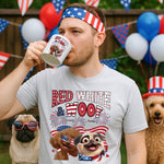 Red White Woof - Custom Independence Day Gift Set For Pet Parents