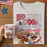 Red White Woof - Custom Independence Day Gift Set For Pet Parents