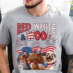 Red White Woof - Custom Independence Day Gift Set For Pet Parents