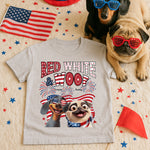 Red White Woof - Custom Independence Day Gift Set For Pet Parents