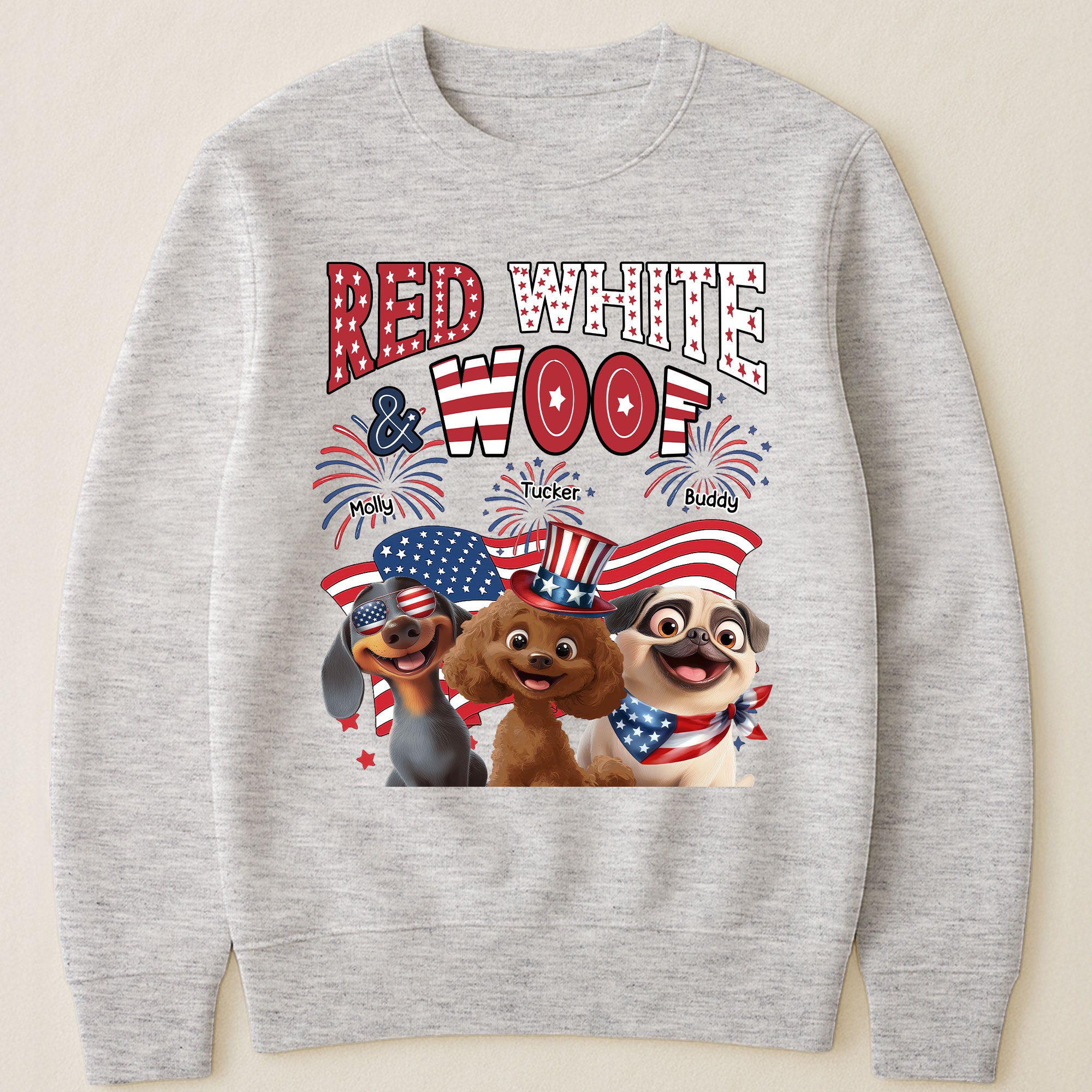 Red White Woof - Personalized Shirt