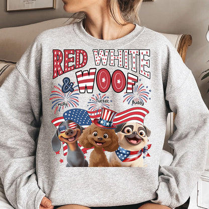 Red White Woof - Personalized Shirt
