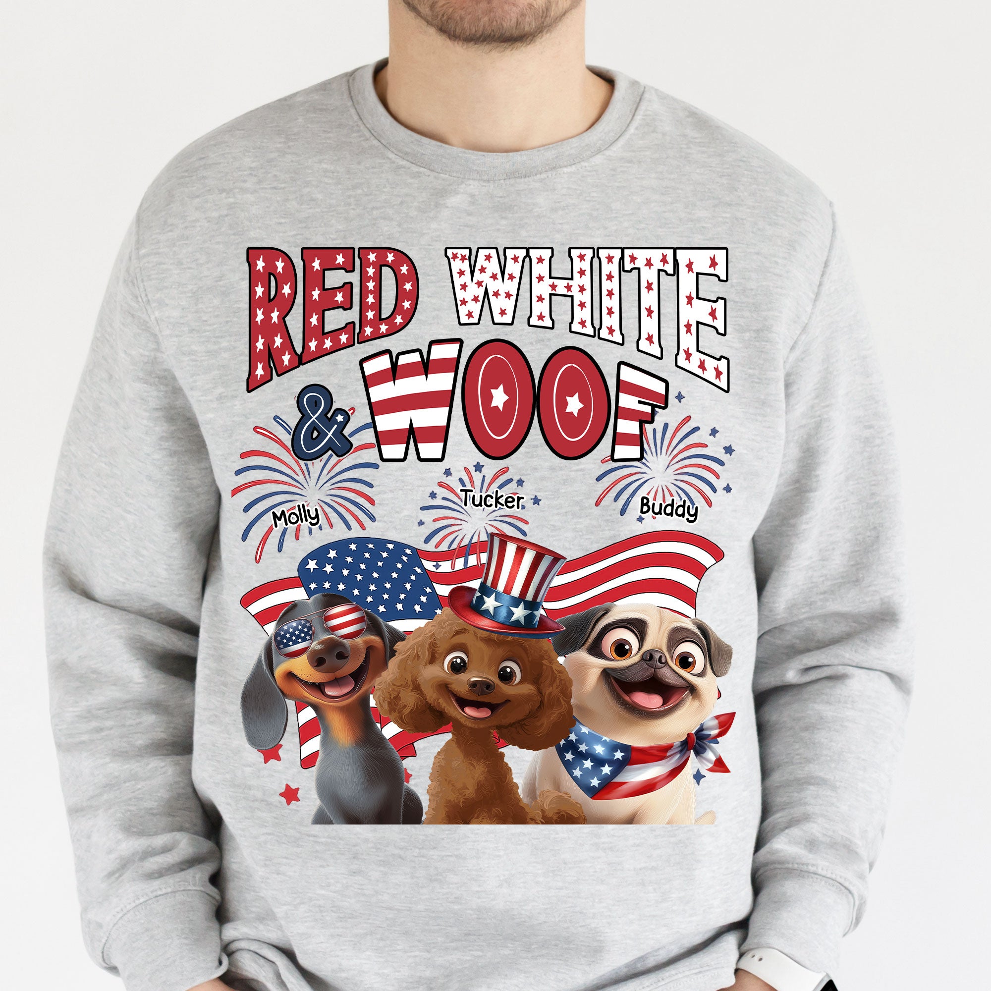 Red White Woof - Personalized Shirt