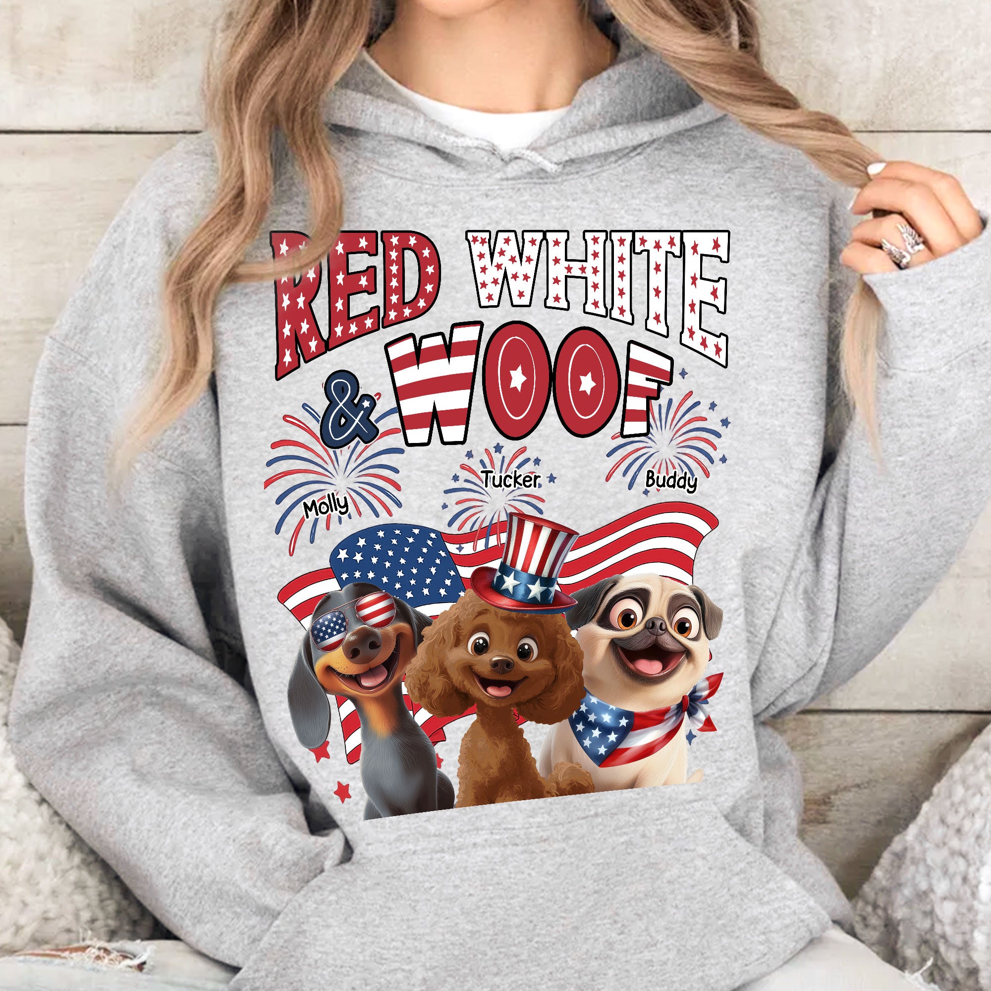 Red White Woof - Personalized Shirt
