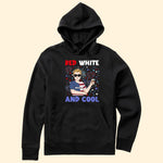 Red White & Cute/Cool With 4Th Of July Pattern - Personalized Shirt