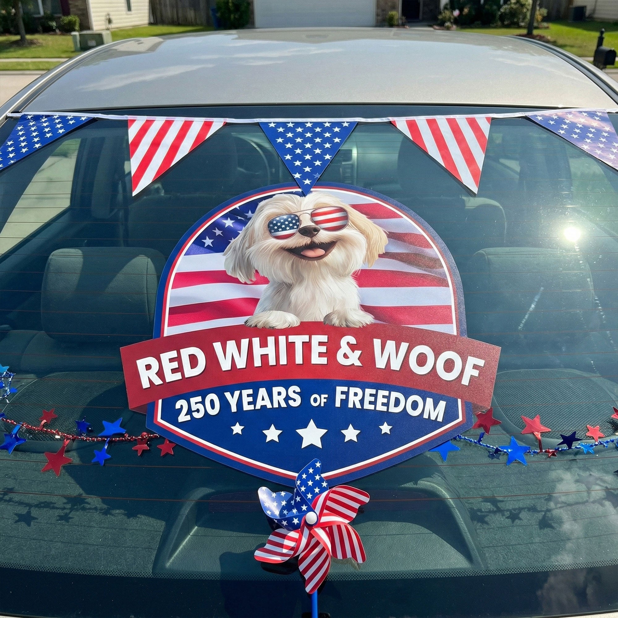 Red White & Woof 250 Years Of Freedom - Personalized Decal