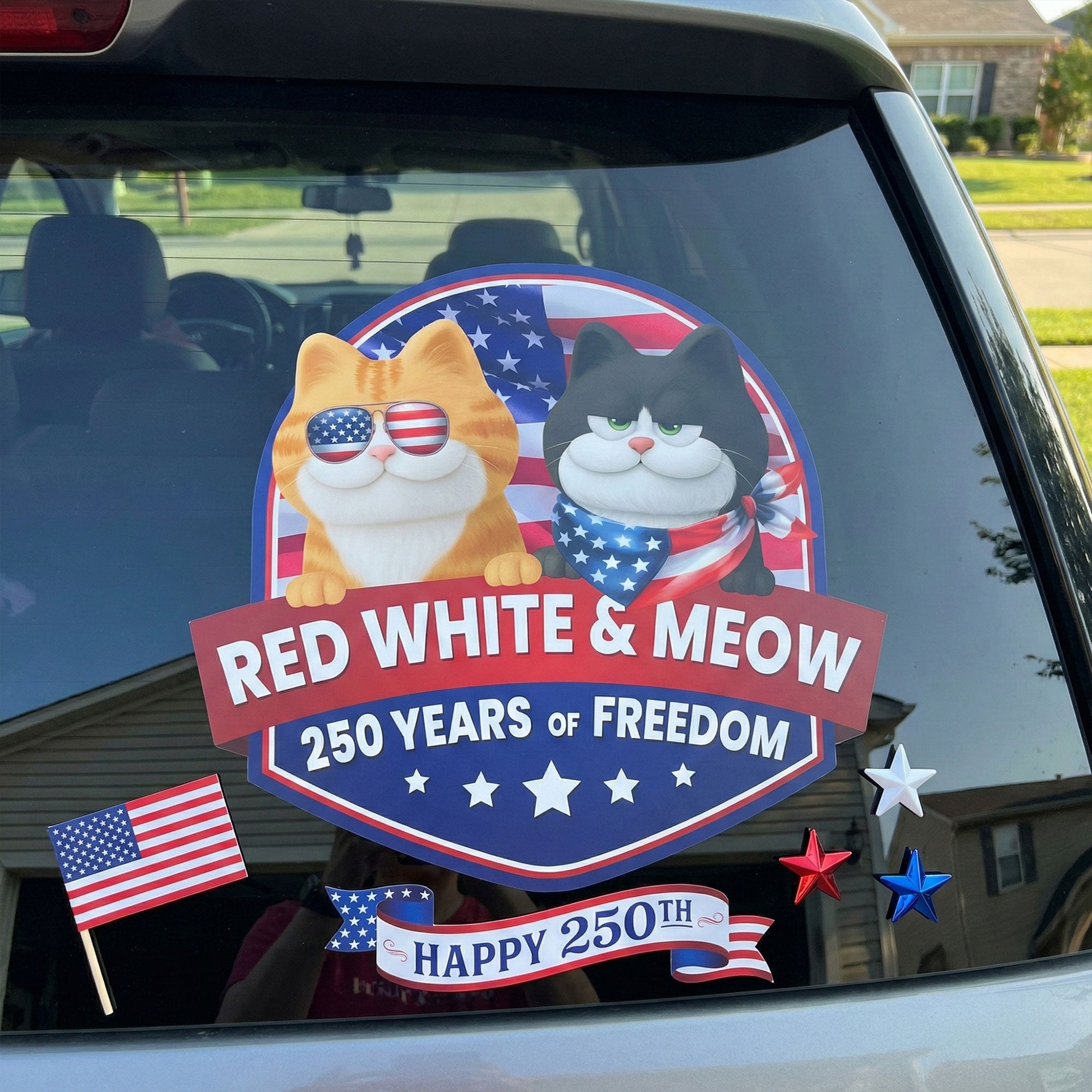 Red White & Woof 250 Years Of Freedom - Personalized Decal
