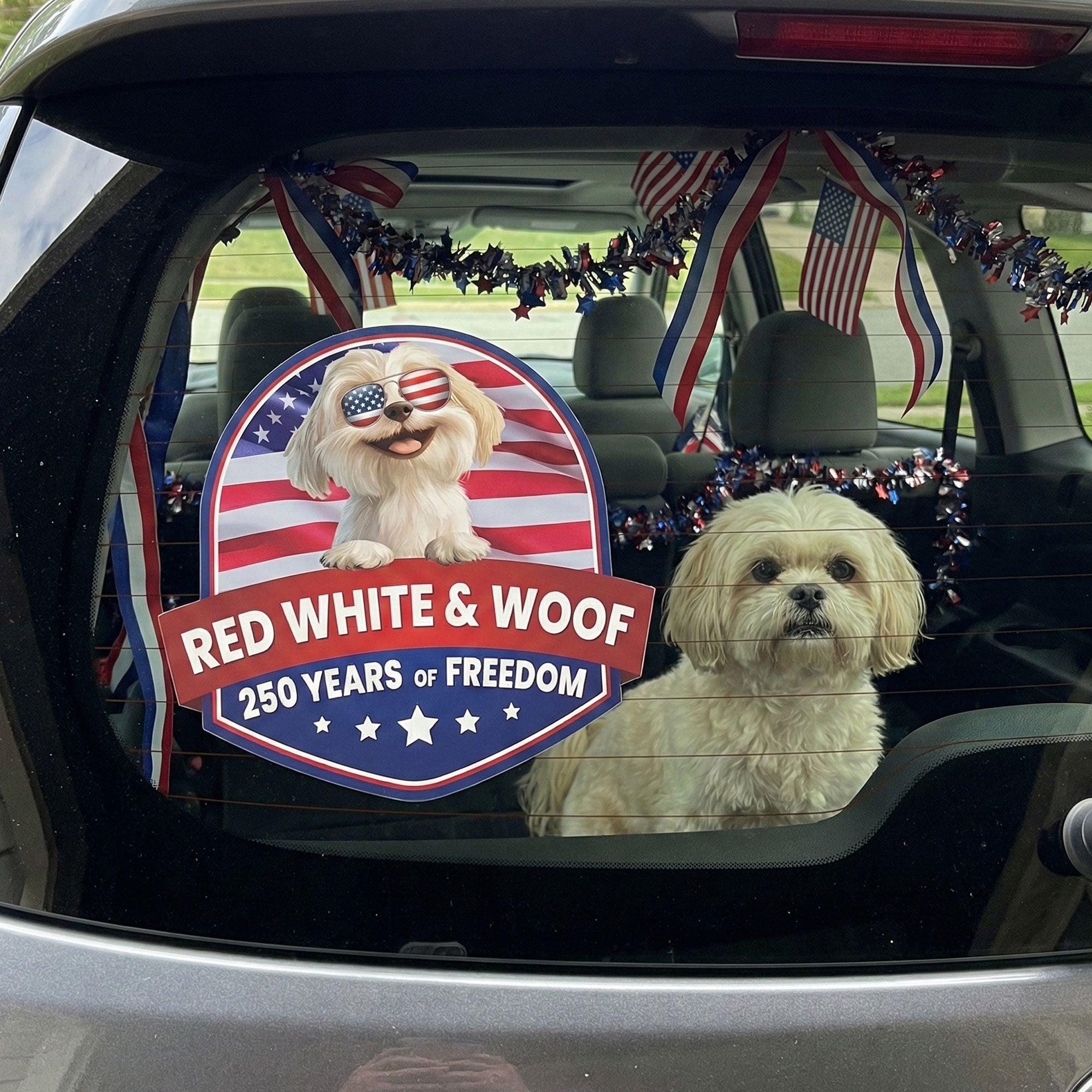 Red White & Woof 250 Years Of Freedom - Personalized Decal