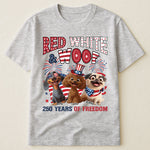 Red White & Woof 250 Years Of Freedom - Personalized Shirt