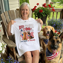 Red White & Woof 250 Years Of Freedom - Personalized Shirt