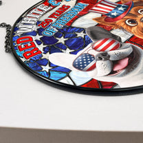 Red White & Woof - 250Th Anniversary - Personalized Stained Glass Window Hanging Suncatcher