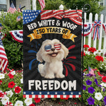 Red White & Woof - Personalized Flag
