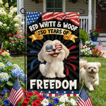 Red White & Woof - Personalized Flag