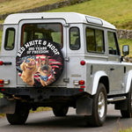 Red White & Woof - Personalized Tire Cover