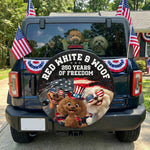 Red White & Woof - Personalized Tire Cover