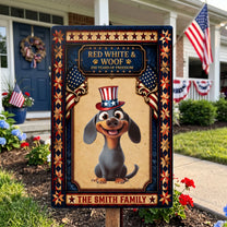 Red-White-&-Woof-250Th-Anniversary-Usa-Gift-For-Pet-Lovers-Personalized-Metal-Sign-1