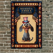 Red-White-&-Woof-250Th-Anniversary-Usa-Gift-For-Pet-Lovers-Personalized-Metal-Sign-2
