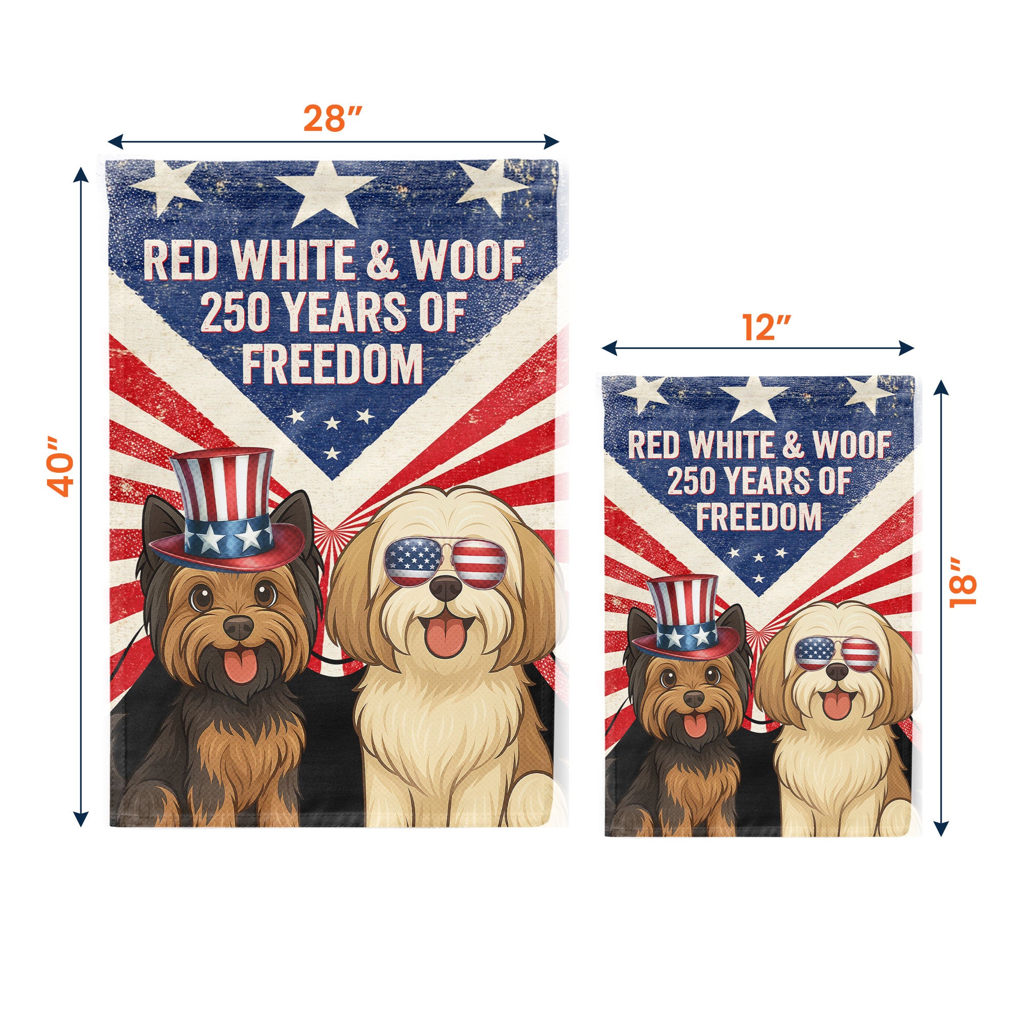 Red-White-&-Woof-250-Years-Of-Freedom-Vintage-Version-Personalized-Flag-5