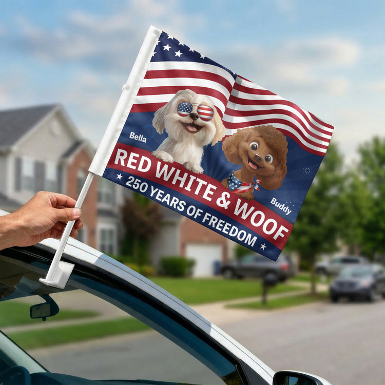 Red-White-&-Woof-Personalized-Car-Flag-3