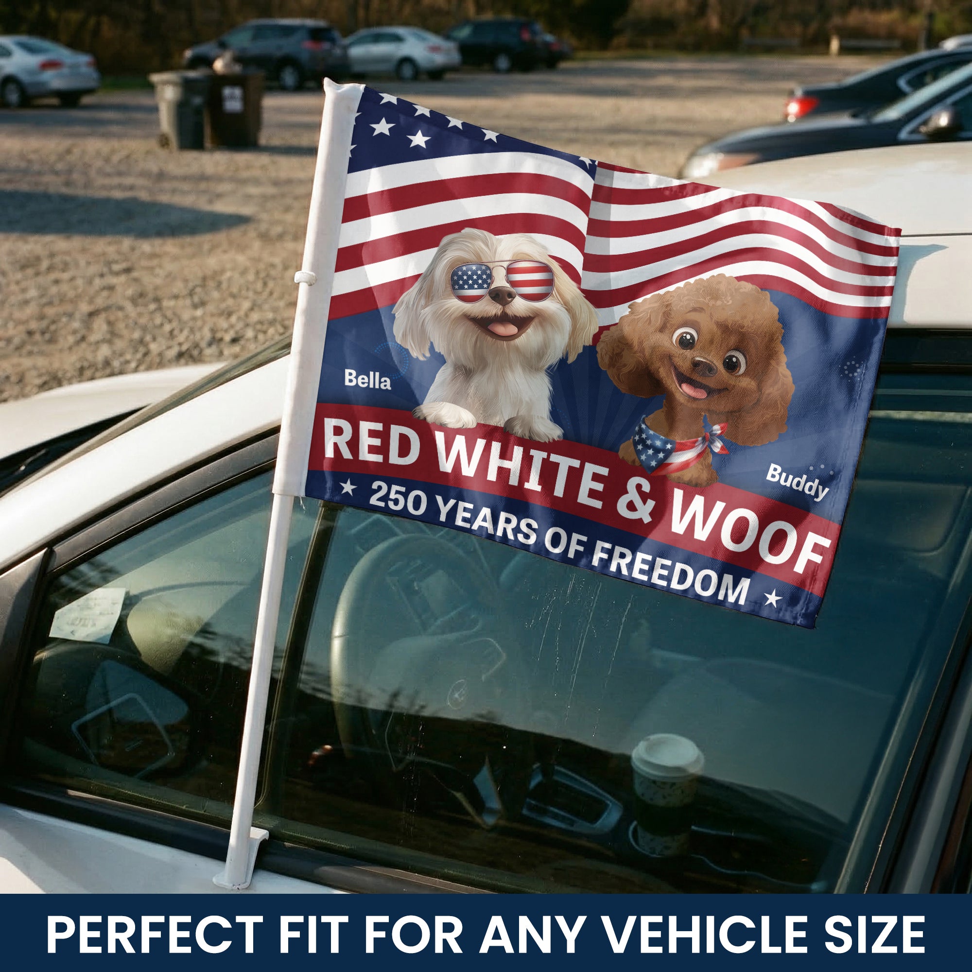 Red-White-&-Woof-Personalized-Car-Flag-4