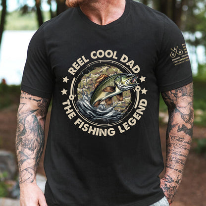Reel Cool Dad The Fishing Legend - Personalized Shirt