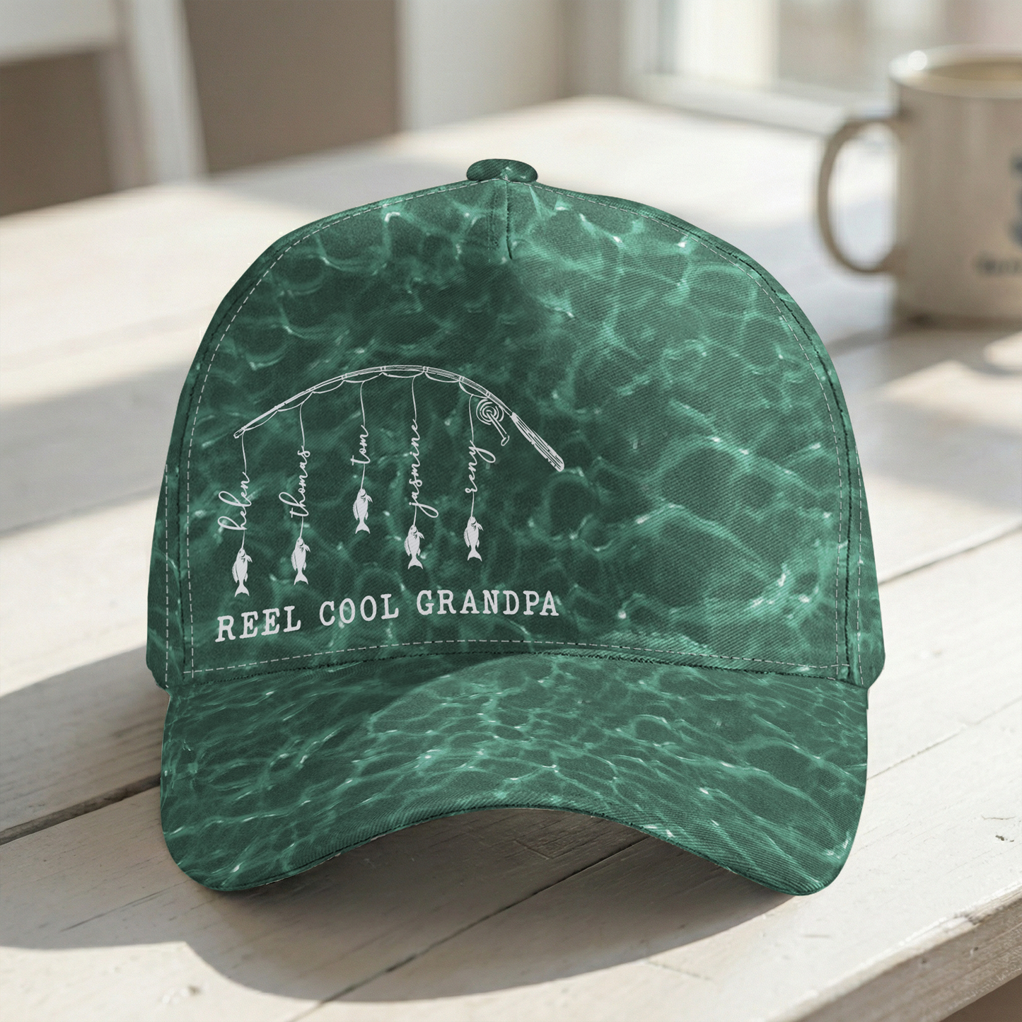 Father's Day Gifts, Reel Cool Dad, Grandpa - Personalized Cap