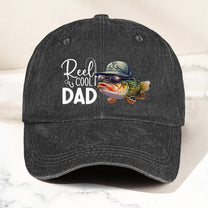 Reel Cool Dad, Grandpa, Papa - Custom Kids' Names - Personalized Distressed Denim Cap