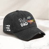 Reel Cool Dad, Grandpa, Papa - Custom Kids' Names - Personalized Distressed Denim Cap