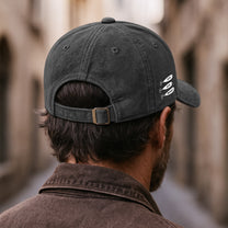 Reel Cool Dad, Grandpa, Papa - Custom Kids' Names - Personalized Distressed Denim Cap