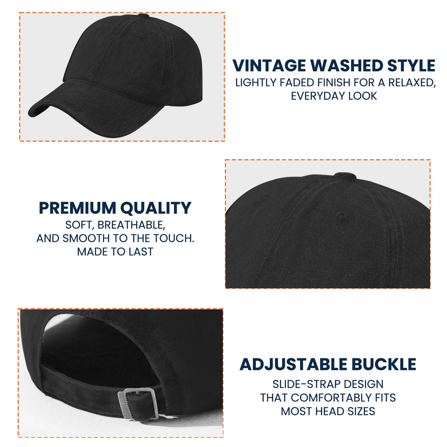 Reel Cool Dad, Grandpa, Papa - Custom Kids' Names - Personalized Distressed Denim Cap