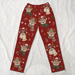 Reindeer Christmas Pattern Gift For Family, Sibbings, Friends And Coworkers - Personalized Lounge Pants