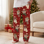 Reindeer Christmas Pattern Gift For Family, Sibbings, Friends And Coworkers - Personalized Lounge Pants