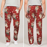 Reindeer Christmas Pattern Gift For Family, Sibbings, Friends And Coworkers - Personalized Lounge Pants