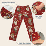 Reindeer Christmas Pattern Gift For Family, Sibbings, Friends And Coworkers - Personalized Lounge Pants