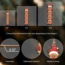 Reindeer Family Christmas Custom Name Keepsake - Personalized Family Ornament