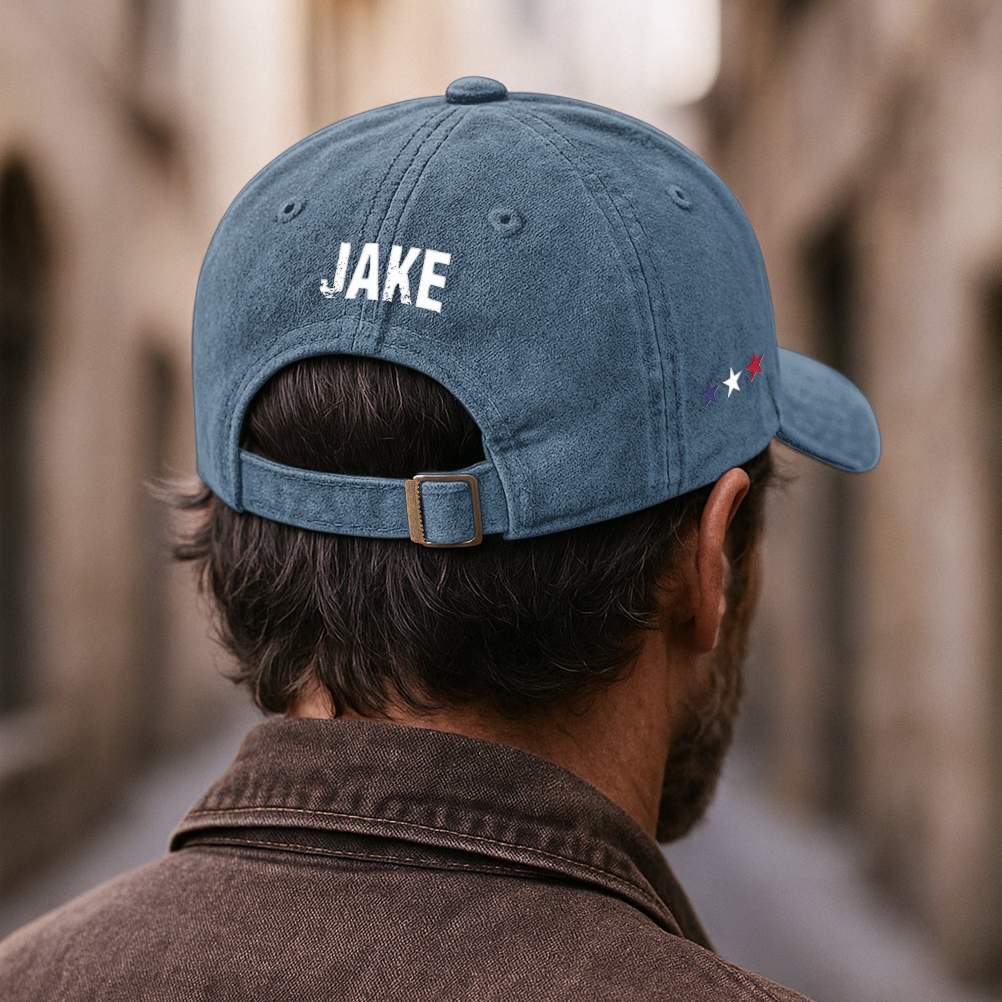 Rejecting Kings Since 1776 - Personalized Distressed Denim Cap