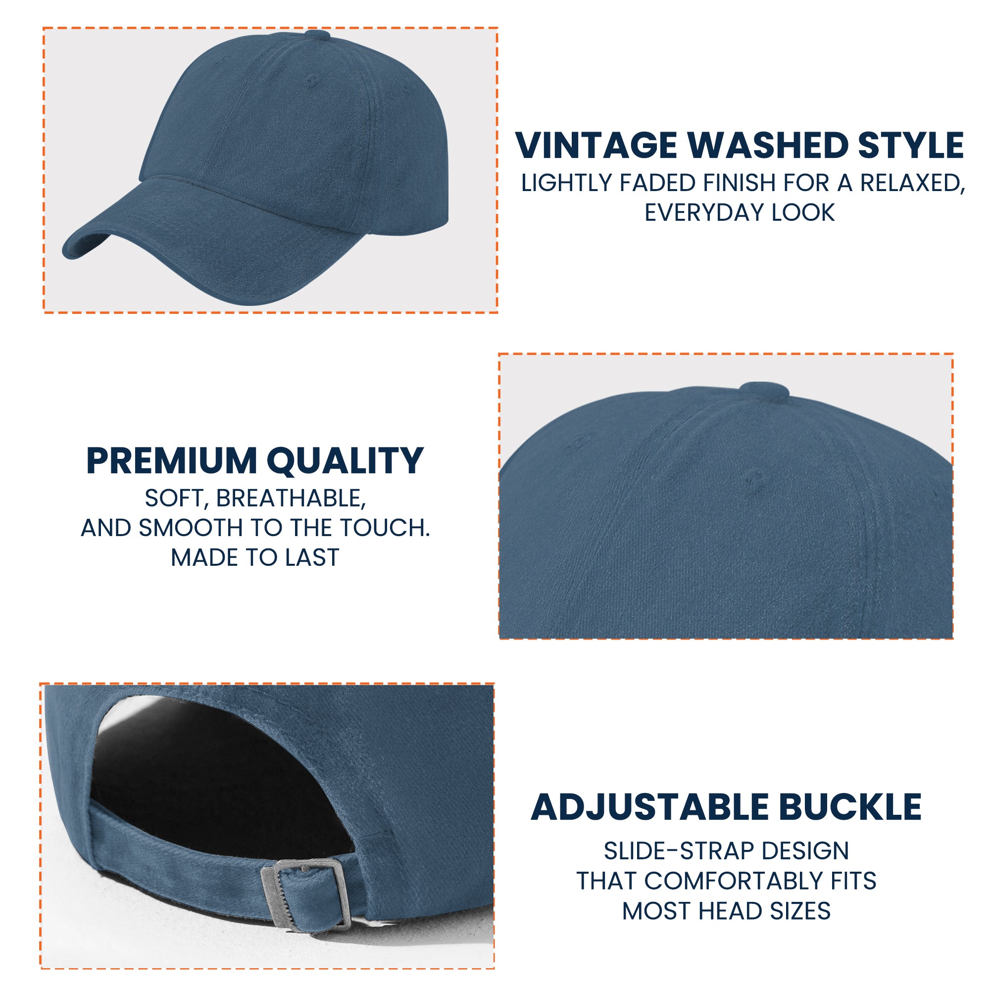 Rejecting Kings Since 1776 - Personalized Distressed Denim Cap