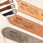 Remember I Love You Son - Personalized Cowhide Belt